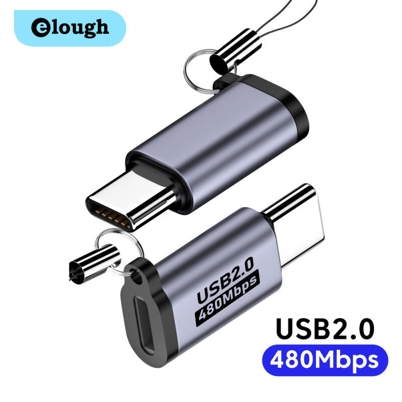 Elough อะแดปเตอร์แปลง Micro USB เป็น Type C ชาร์จเร็ว ขนาดเล็ก ตัวเมีย เป็นตัวผู้