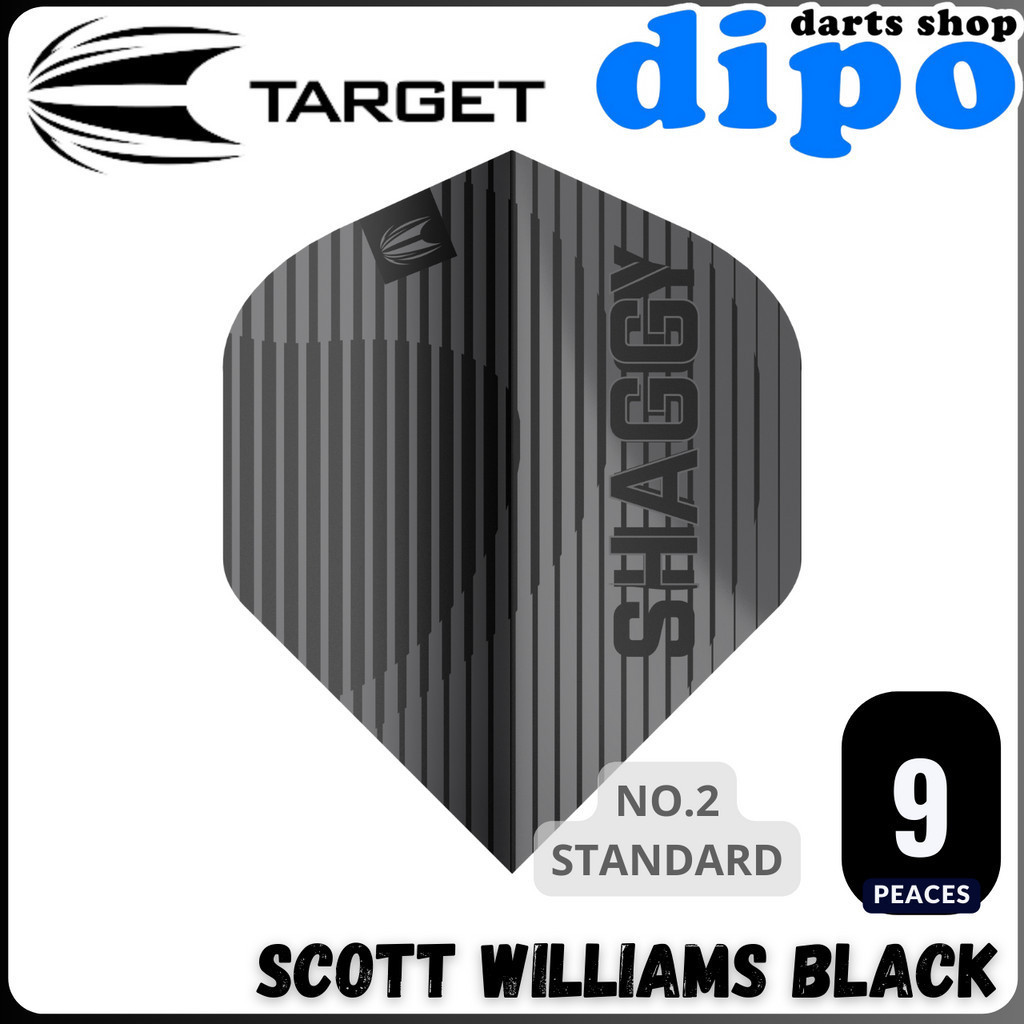 TARGET Pro.Ultra เที่ยวบิน SCOTT WILLIAMS รุ่นดีไซน์สีดํา (9 ชิ้น) - TARGET Darts Flight