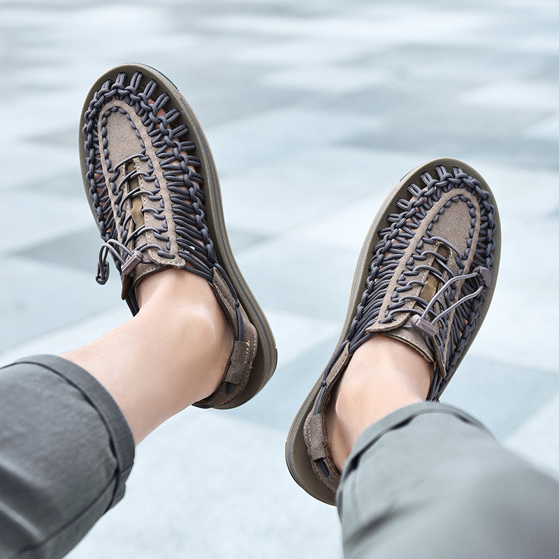 KENEN SANDAL รองเท้าเชือกถักรัดส้นแนวใหม่ สำหรับชายและหญิง รวม 10 สี พร้อมส่ง 35-44