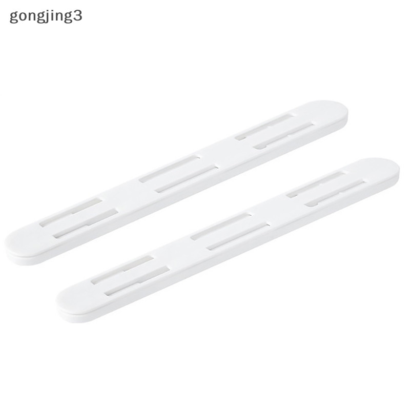 Gongjing3 รางเลื่อนลิ้นชัก สีขาว สําหรับห้องครัว ห้องนอน ตู้เสื้อผ้า 2 ชิ้น ต่อชุด