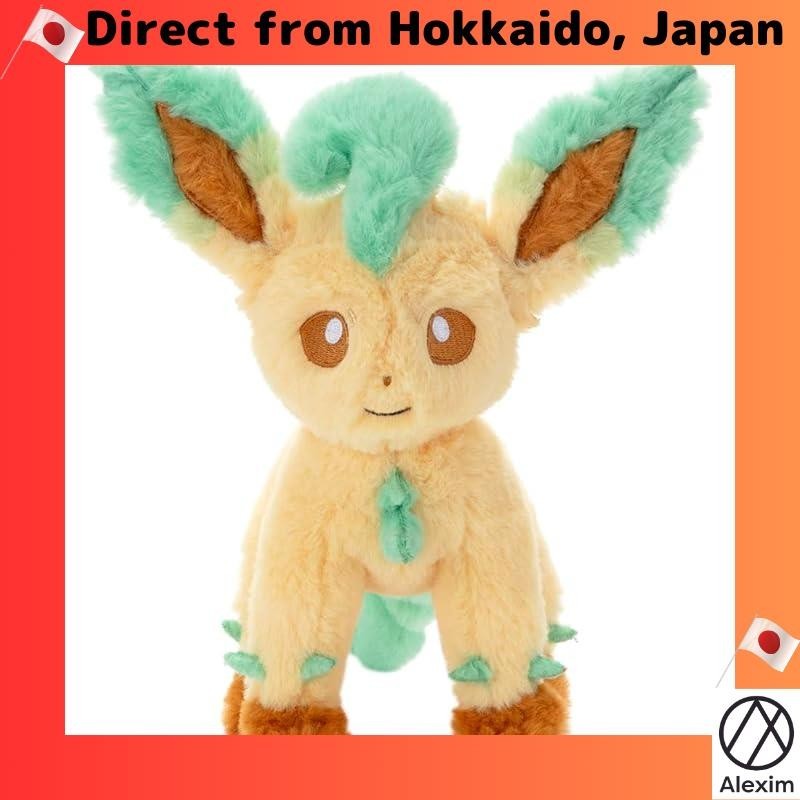 [ส่งตรงจากญี่ปุ่น] The Pokemon ใส่หมดแล้ว! ตุ๊กตายัดนุ่น รูป S Leafeon สูงประมาณ 18 ซม.
