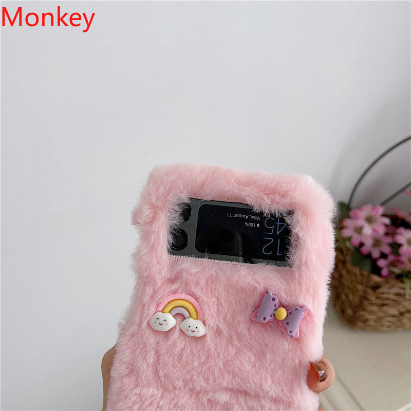 เคสโทรศัพท์มือถือแบบแข็ง ขนปุย ลายหมี 3D สําหรับ Samsung z flip 6 5 4 3 Case z Flip5 zflip5 Galaxy z flip 2 1 ราคา ถูกที่สุด ดีลบีเคเค แกลเลอรีภาพที่ 6