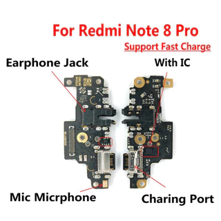 สําหรับ Xiaomi Redmi Note 8 Pro แท่นชาร์จ USB บอร์ดพอร์ต พร้อมตัวเชื่อมต่อ IC เมนบอร์ด สายเคเบิลอ่อน