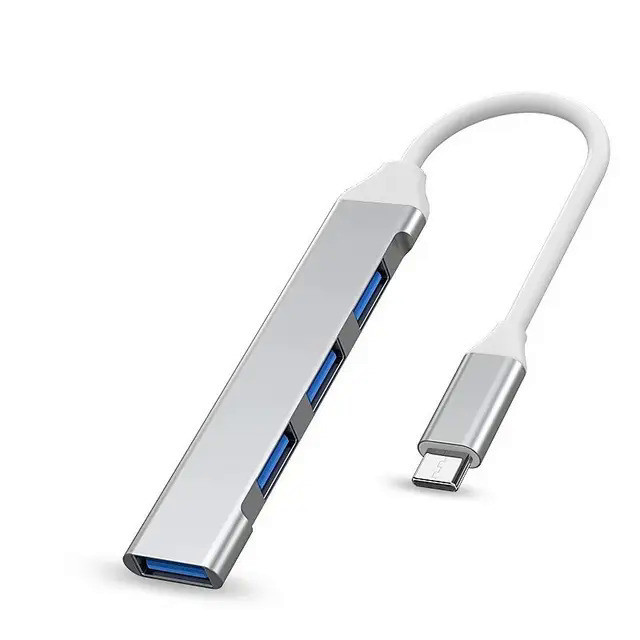 อะแดปเตอร์ฮับ USB Type C 4 พอร์ต USB 3.1 4in1 อะลูมิเนียม รูปที่ 8