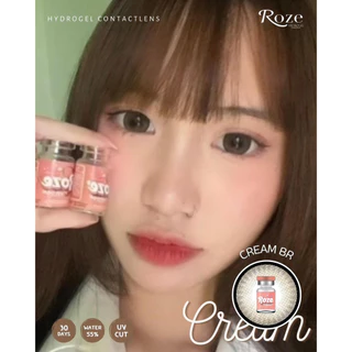 💗คอนแทคเลนส์ Hydrogel ขนาดบิ๊กอายใหญ่มาก 💗Cream (Rozelens) สี : Brown / Gray / Black