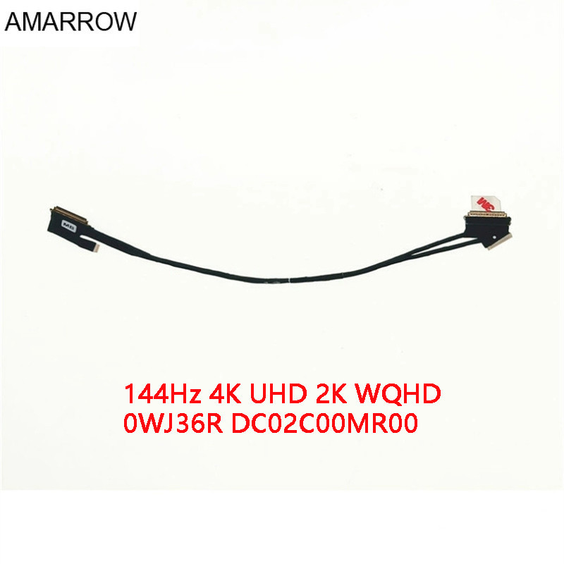 แล็ปท็อป LCD/LVD หน้าจอสําหรับ DELL Alienware M15 R2 EDQ51 144Hz 4K UHD 2K WQHD 0WJ36R DC02C00MR00