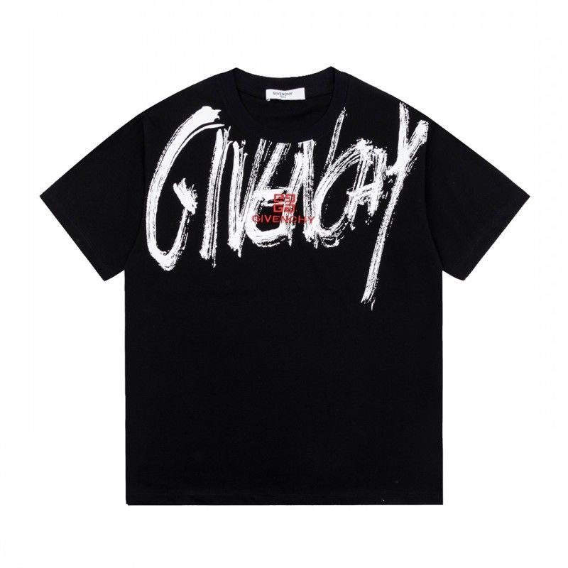24 Pure Cotton Straw Sign Graffiti Letter พิมพ์ผู้ชายผู้หญิงคู่สวมใส่หลวม All-Match ผ้าฝ้ายแท้เสื้อยืดครึ่งแขน
