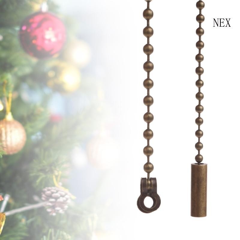 Nex สายโซ่ดึงพัดลมเพดาน โลหะ ยาว 1 เมตร ติดตั้งง่าย 2 แพ็ค