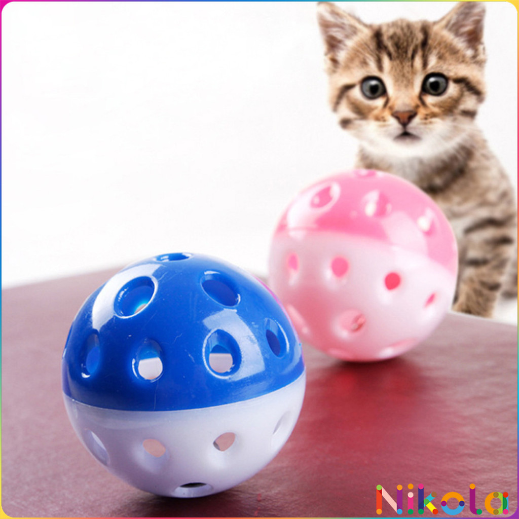 Nikola ลูกบอล""กุ๊งกิ๊ง""สองสีาสติกของเล่นสำหรับสัตว์เลี้ยง ของเล่นหนู Two-color ball pet toy