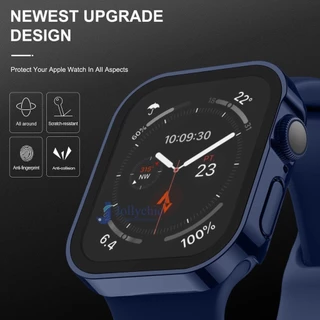 ฝาครอบกระจกนิรภัย 2 in 1 สำหรับ Apple Watch Ultra/SE 3 2 49mm IWatch 40mm 41 44mm 45 46mm Series 11 10 9 8 7 6 5 4 3