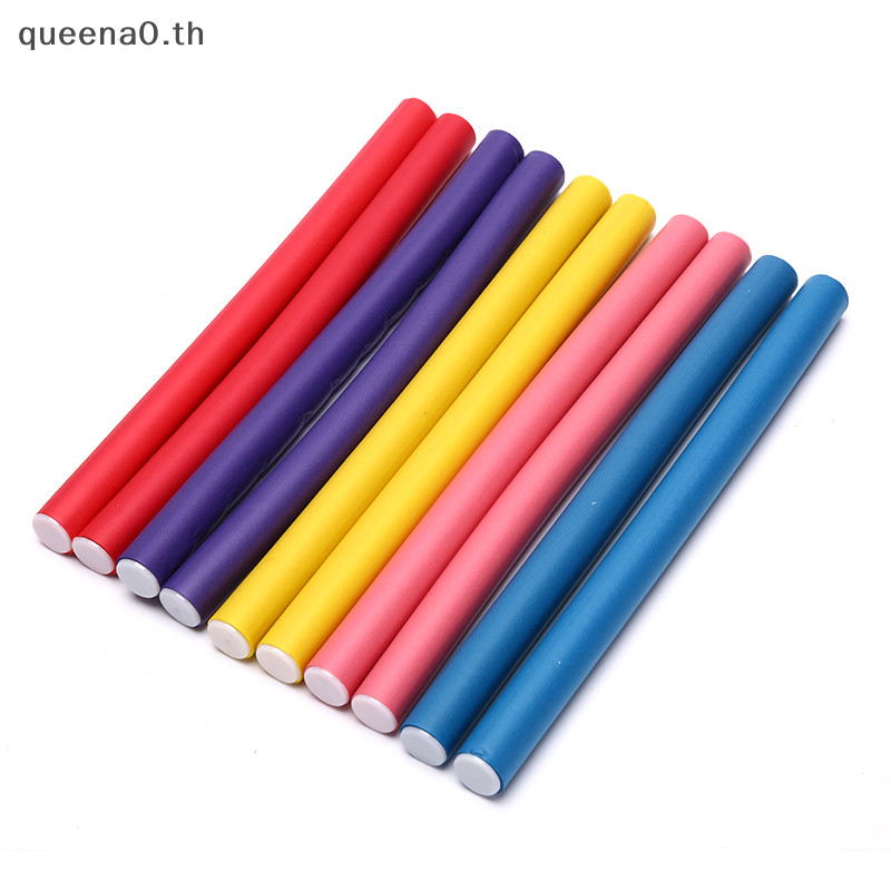 Queena0 ก้านดัดผม แบบโฟมนิ่ม ยืดหยุ่น 10 ชิ้น