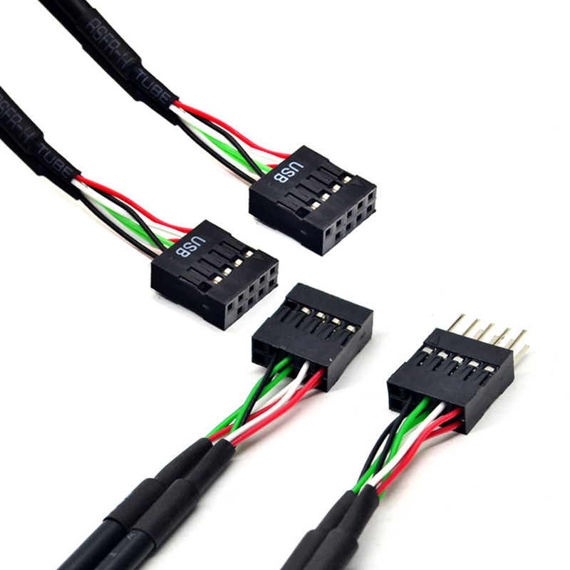 30/60 ซม.9Pin USB2.0 สาย USB 2.0 9-Pin หญิงชายหญิง Multiplier สายไฟ 9Pin สายเคเบิลข้อมูล