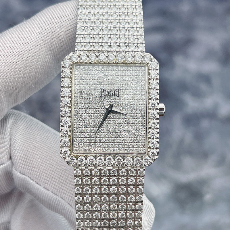 Piaget Treasure Series สายนาฬิกาข้อมือ ประดับเพชร ทองคําขาว 18K 32 มม. สําหรับผู้หญิง