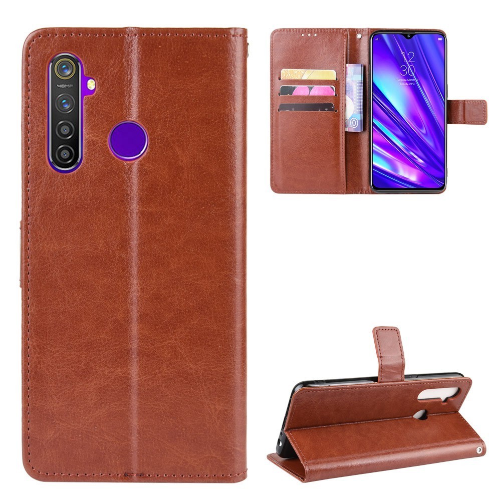 เคสโทรศัพท์มือถือหนัง ฝาพับ พร้อมช่องใส่บัตร สําหรับ Realme 5 5i C3 6i RMX2030 RMX2032 RMX2027 RMX2020 RMX2021 RMX2040