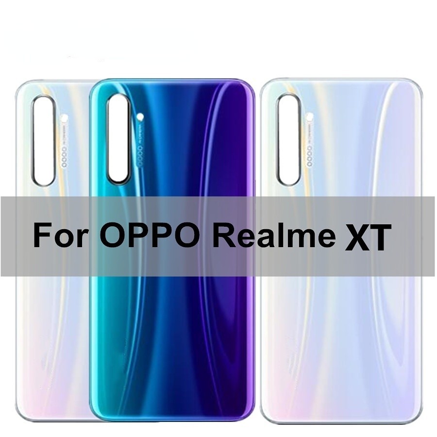6.4" สําหรับ OPPO Realme XT กลับแบตเตอรี ่ XT ที ่ อยู ่ อาศัยประตูแก ้ วกรณีสําหรับ Realme XT ฝาครอบแบตเตอรี ่