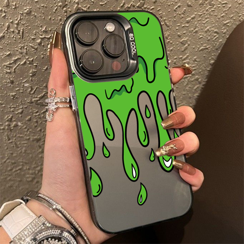 เคสโทรศัพท์มือถือ กันกระแทก ลายกราฟฟิตี้ สีเขียว สีฟ้า สําหรับ Samsung Galaxy S23 FE S24 S23 S22 S21 Ultra Plus S20 S21 FE Note 20 Ultra
