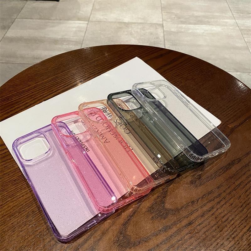 เคสโทรศัพท์มือถือ แบบใส ประดับเลื่อม วิบวับ แฟชั่น สําหรับ Samsung Galaxy S24 S23 S22 Ultra A05 A13 A14 A23 A34 A52S A52 A53 A54 A15 A05S A55 A35 S23FE S24 Plus