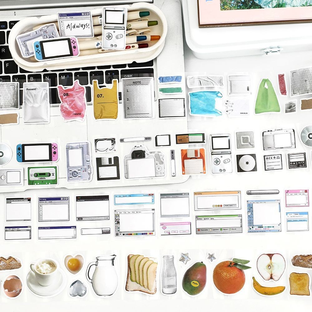 Cdaily|สติกเกอร์เทปกระดาษ สําหรับตกแต่งสมุดภาพ diy