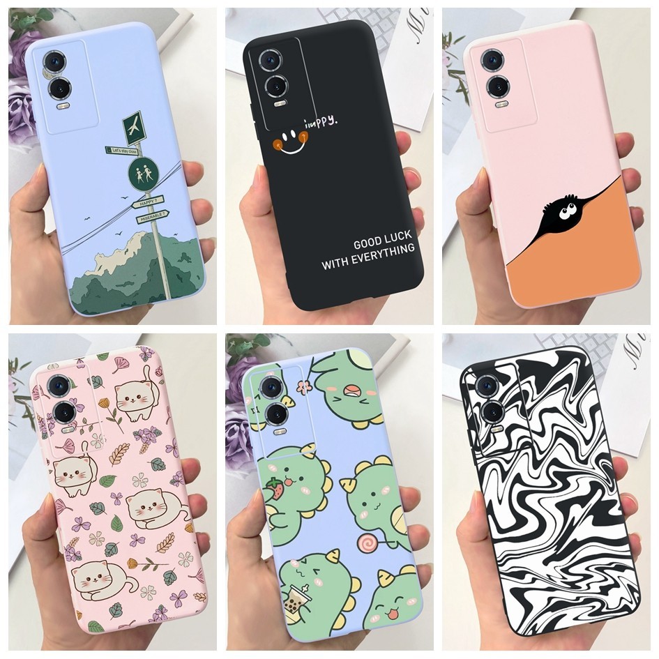 เคสซิลิโคนนิ่ม ลายการ์ตูนไดโนเสาร์น่ารัก สําหรับ Vivo Y76 5G V2124 Vivo Y76s Y74s 5G V2156A V2009A