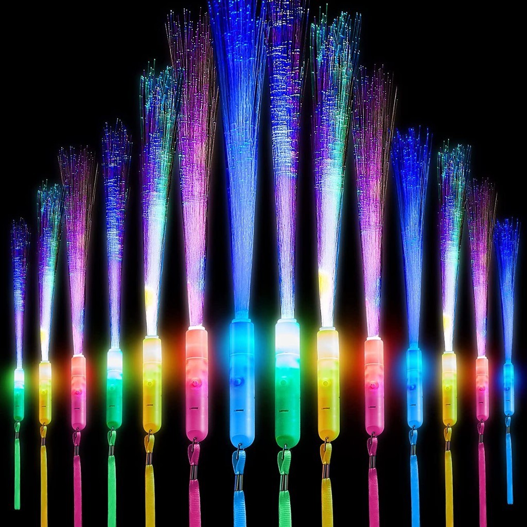 120pcs LED Glow Fiber Wand Stick Light up Wand Optic Wand Flashing Stick Flashing for Party Favors