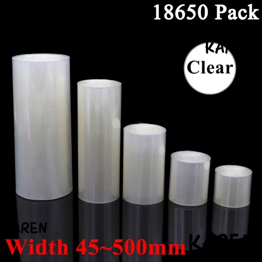 Karen ฟิล์มหุ้มแบตเตอรี่ลิเธียม 18650 Lipo 18650 กว้าง 30 มม.-200 มม. PVC กันความร้อน 18650