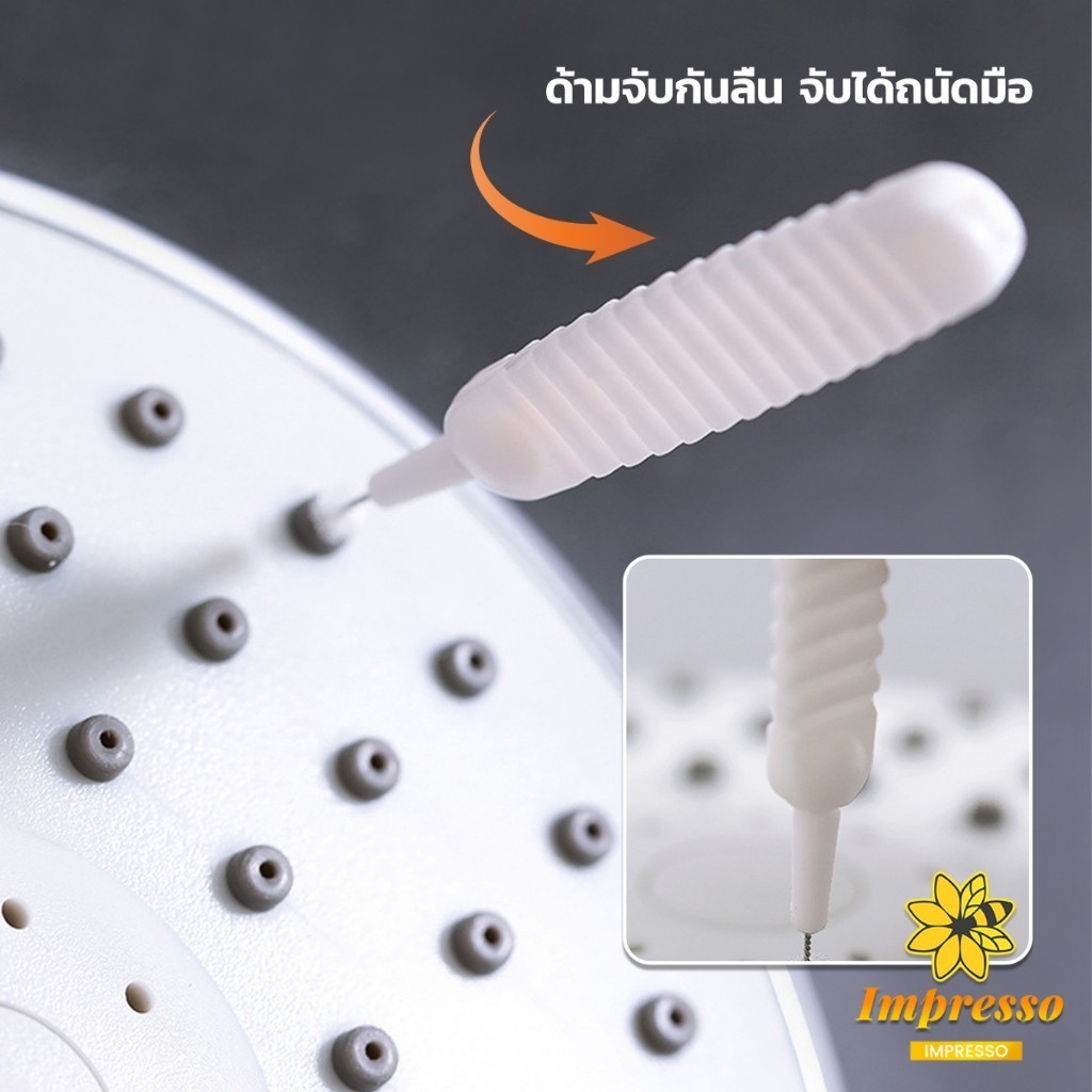 Impresso 10pcs แปรงทําความสะอาดรูหูฟัง แปรงทําความสะอาดช่องเล็ก Mini brush - รูปที่ 4