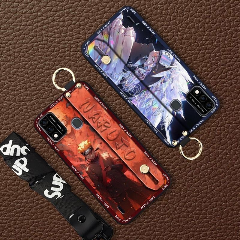 Soft case Cartoon Phone Case For Itel A48 Shockproof Wrist Strap ring Waterproof Back Cover Silicone Anti-knock Fashion Design