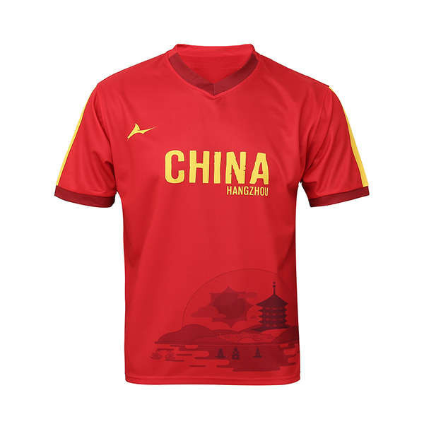 เสื้อบอลวินเทจ 90 เสื้อบอลย้อนยุค ชุดฟุตบอลแห่งชาติปี2023ชุดฟุตบอลหญิงฟุตบอลโลกสีแดงแขนสั้นทีมจีนผู้ใหญ่และเด็กออกไป