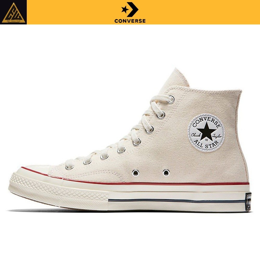 Converse All Star Chuck 70 รองเท้าผ้าใบ ข้อสูง สีครีม Converse สําหรับผู้หญิง และผู้ชาย 162053C