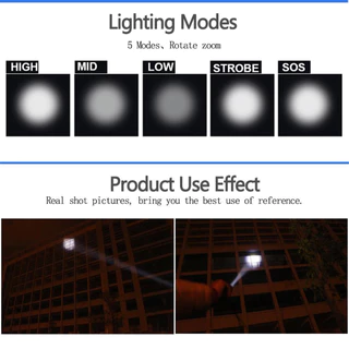 ไฟฉายแรงสูงไฟฉาย ไฟฉายแรงสูงไกล 100000LM T6 18650 แบบชาร์จไฟฉาย UltraFire LED ไฟฉายแรงสูง ไฟฉาย อัลตร้าไฟฉายสว่าง