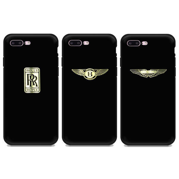 Double R Rolls Royce/Aston Martin/Bentley โลโก้รถ สติ๊กเกอร์โลหะ สติ๊กเกอร์โทรศัพท์มือถือ สติ๊กเกอร์ตกแต่งโลโก้รถยนต์