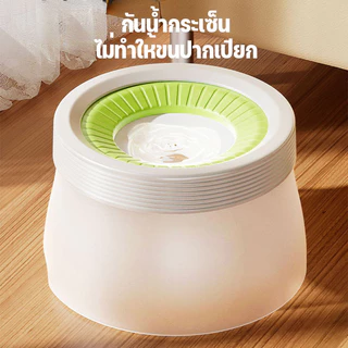 น้ําพุแมวระงับ น้ำแมวพุ ชามแมว 1.2L ป้องกันน้ำกระเซ็น ป้องปากเปียก แยกฝุ่น ทำความสะอาดสะดวก
