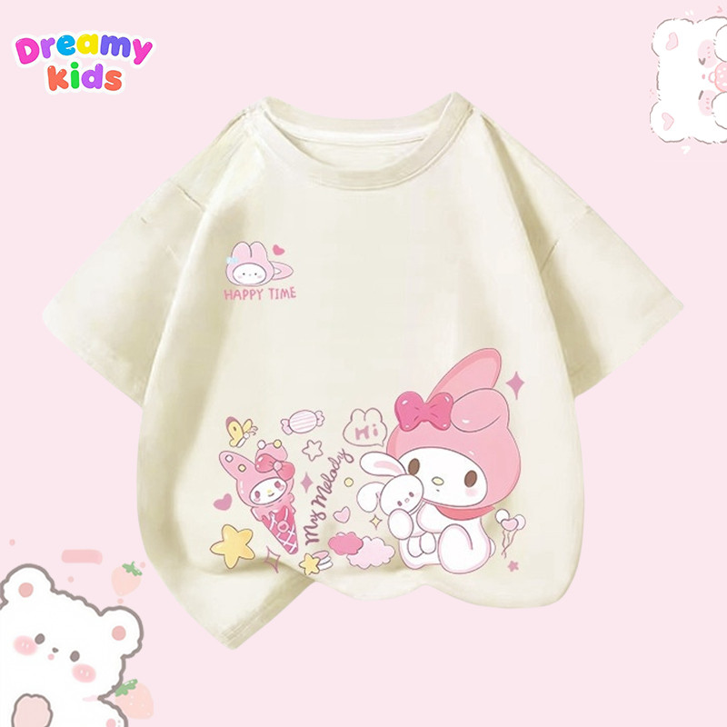 Dreamy Kids 🌼จัดส่งทันที🌼เเสื้อยืดเด็กคอกลมผ้าฝ้าย 100% ลายการ์ตูน การ์ตูน น่ารัก แขนสั้น สไตล์เกาหลี - รูปที่ 3