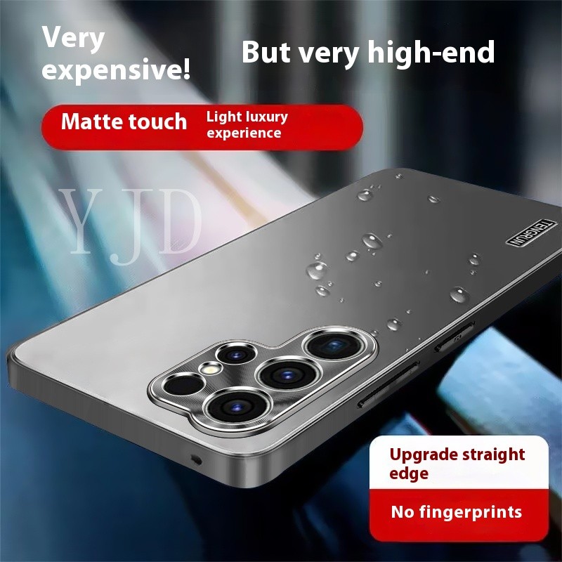 เคสสําหรับ Samsung Galaxy S25 Ultra Frosted Metal Backplate รวมทุกอย่างเคสโทรศัพท์ป้องกันการตก