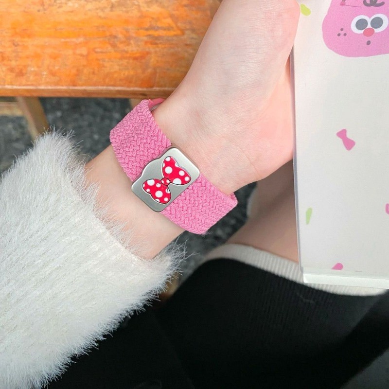 การ์ตูนน่ารัก Bowknot สายแม่เหล็กสําหรับ Apple Watch Band 41 มม.40 มม.42 มม.46 มม.45 มม.44 41 42 Ultra2 49 มม.Correa สําหรับ Iwatch Series 10 9 8 SE 7 6