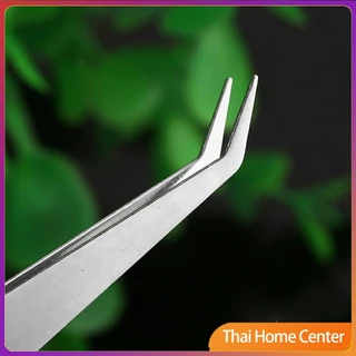 คีบหนีบสแตนเลส คีมหนีบอเนกประสงค์ มี 2 แบบ ปากคีบงอ ปากคีบแหลม Stainless steel tweezers