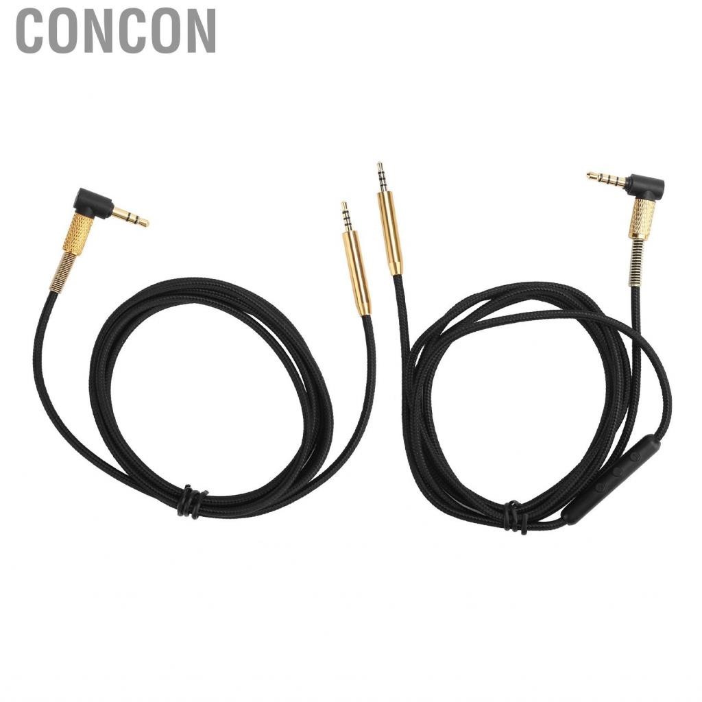 Concon 2.5 มม.ถึง 3.5 มม.สายหูฟังสากลสายไฟสำหรับ AKG Y40 Y50 Y45 สีดำ