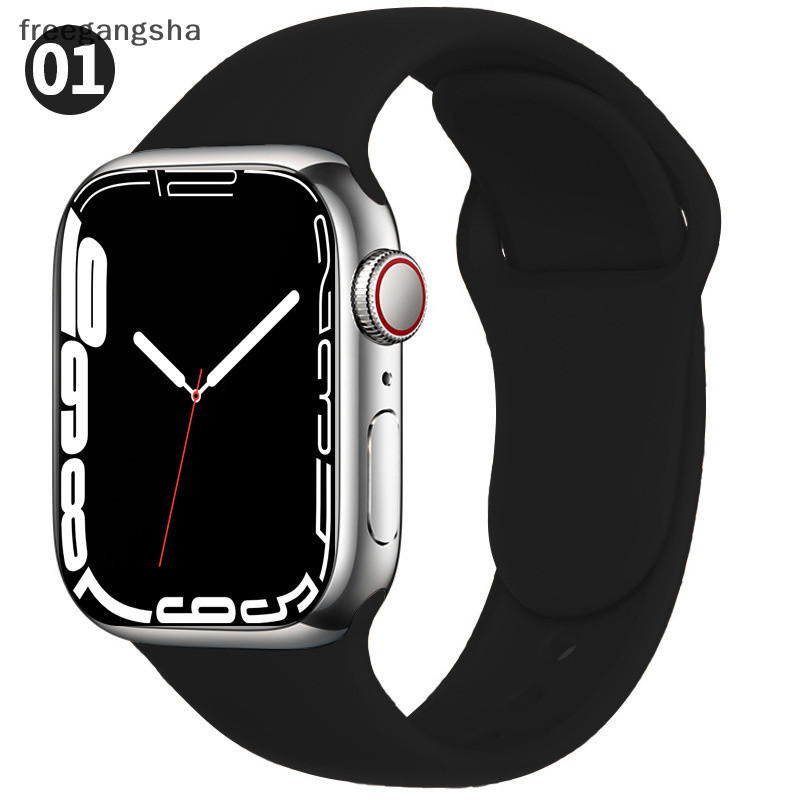 [FREG] สายนาฬิกาข้อมือซิลิโคน สําหรับ Apple Watch Band 49 มม. 45 มม. 41 มม. 44 มม. 40 มม. 42 มม. 38 มม. IWatch Serie 8 Ultra 7 SE 6 5 3 FDH