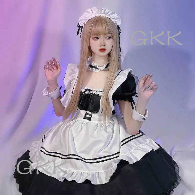 GK Maid Costumes Black White Maid Outfit Anime Cosplay Sexy Gothic Lolitamiad Dress Kawaii Fairy Uni