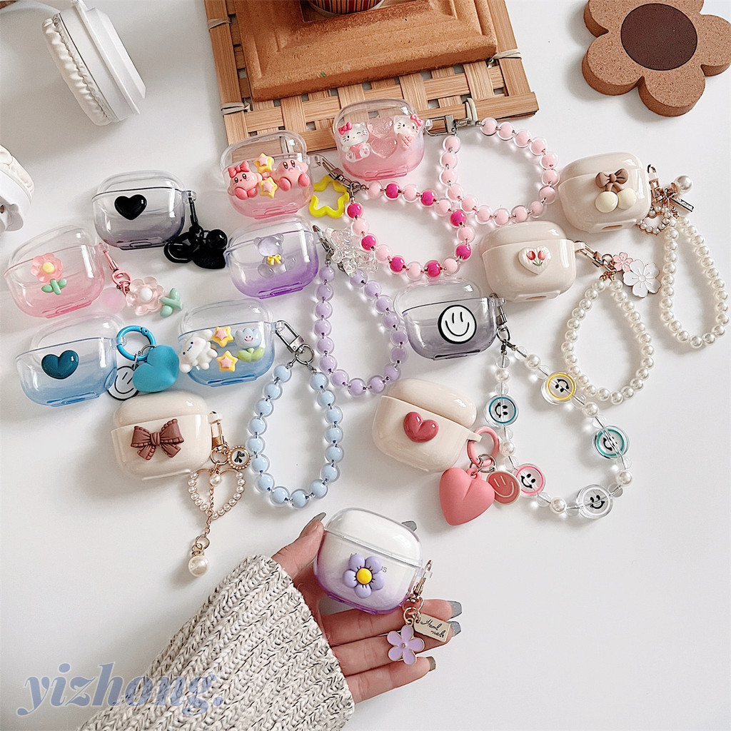 เคสหูฟังไร้สาย TPU นิ่ม กันหาย ลายหัวใจ ดอกไม้ สุนัข Cinnamoroll Hello Kitty สําหรับ Lenovo LP40 Plu