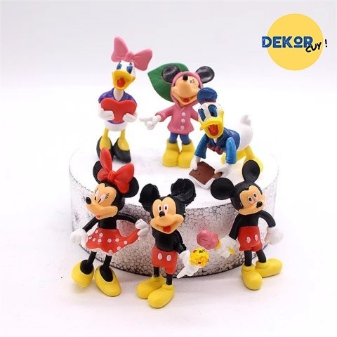 Mickey MOUSE AND FRIENDS FIGURE 1 SET CONTAINS 6PCS MICKEY MOUSE DISPLAY CAKE TOPPER