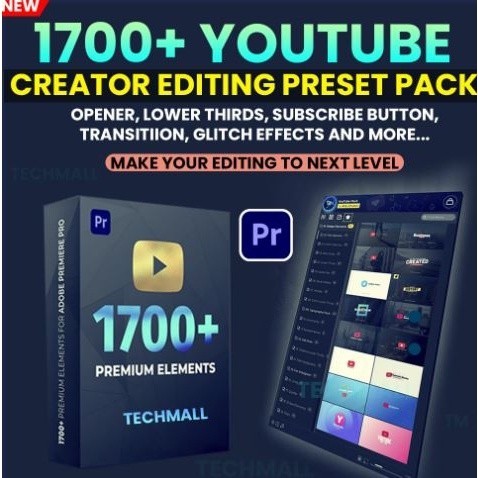 1700 YouTube Video Creator Editing Preset Pack 2021 | Premiere Pro"