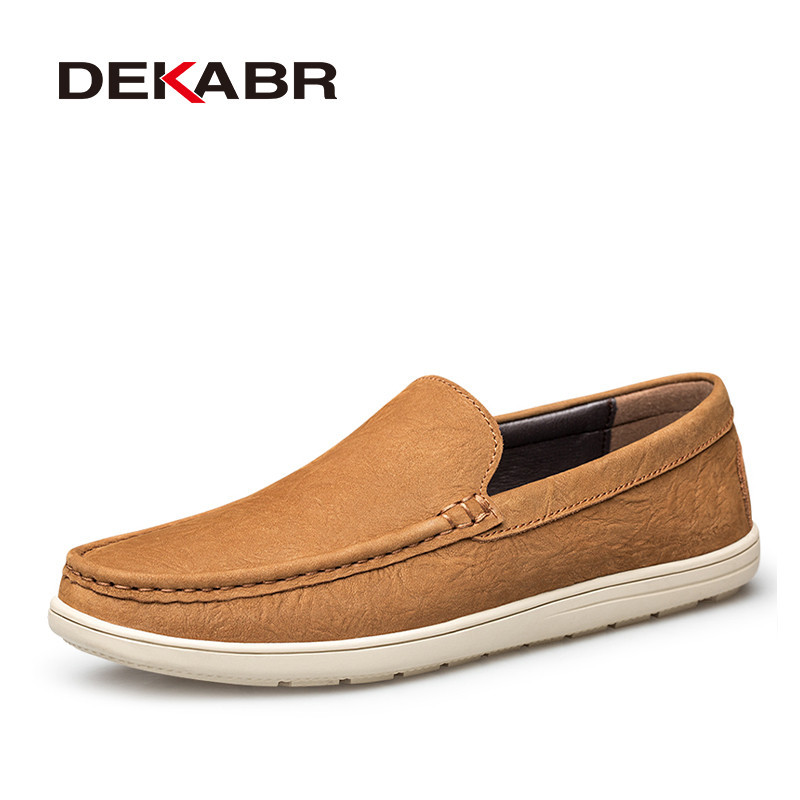 Dekabr รองเท้าโลฟเฟอร์ลําลอง หนังวัวแท้ ใส่สบาย แฮนด์เมด แฟชั่นฤดูใบไม้ผลิ สําหรับผู้ชาย ไซซ์ 36-46