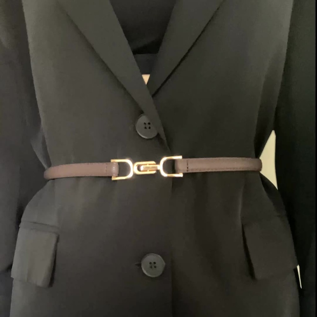 KOKO ❤️เข็มขัดผู้หญิง เข็มขัดลำลองคาดเอวแฟชั่นสไตล์เรโทรสไตล์เกาหลีสำหรับผู้หญิง A115 - รูปที่ 2