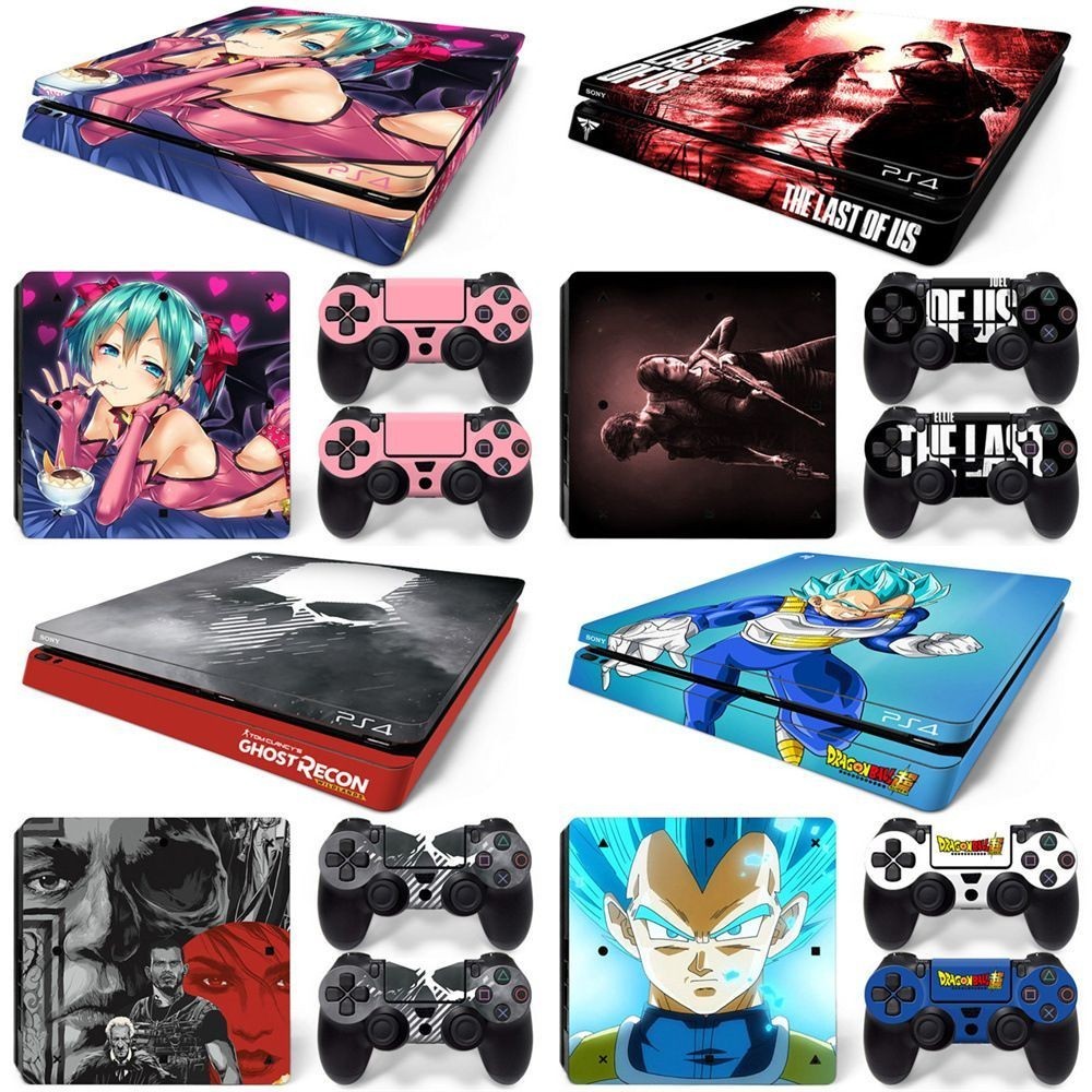 สติกเกอร์ฟิล์ม ลายการ์ตูนเกมคอนโซล ps4 slim ps4 slim