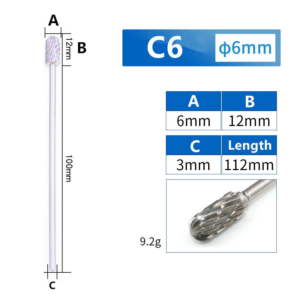 ดอกเจียรคาร์ไบด์ ดอกเจียรเหล็ก ดอกคาร์ไบด์ ชุดดอกกัด ดอกเเกะสลัก เจียรฝาสูบ แกน 3มิล หัว 6มิล ก้านยาว 100 มิล มีให้เลือก - รูปที่ 6