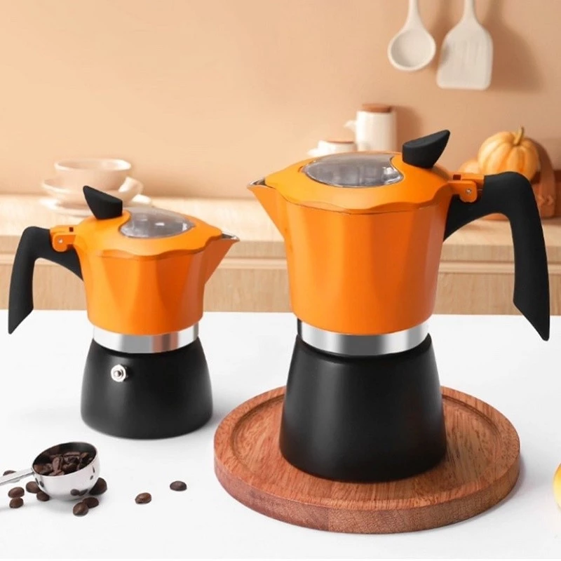 ☕☕☕ กาต้มกาแฟ หม้อต้มกาแฟสด Moka pot ความจุ 150/300ml ใช้งานกับเตาไฟฟ้า เตาแก็ส เตาแคมป์ปิ้ง thumbnail 4