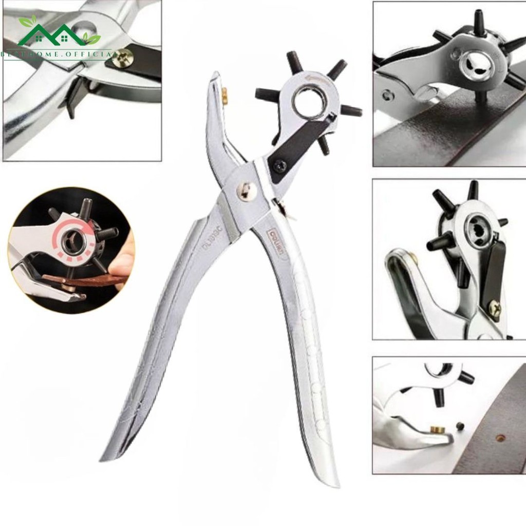 คีมเจาะรูเข็มขัด ปรับได้ 6 ขนาด ด้ามจัมโบ้ #I-0005