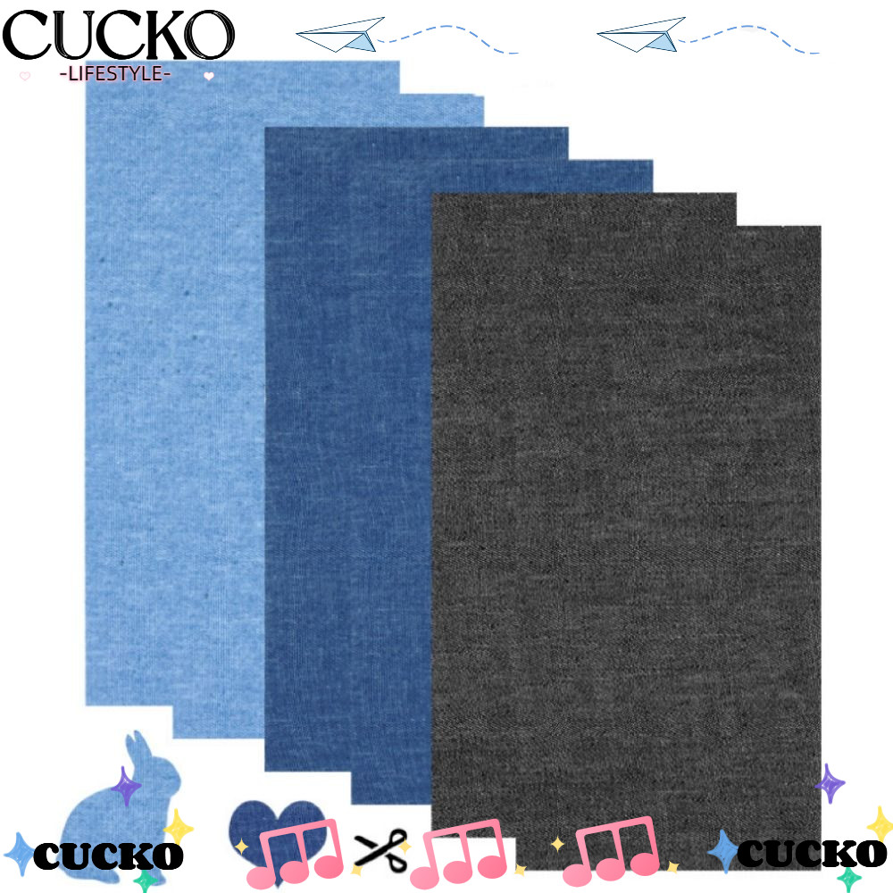 Cucko แผ่นปะซ่อมผ้า โพลีเอสเตอร์ มีกาวในตัว 3 สี สําหรับซ่อมแซมโซฟา 6 ชิ้น