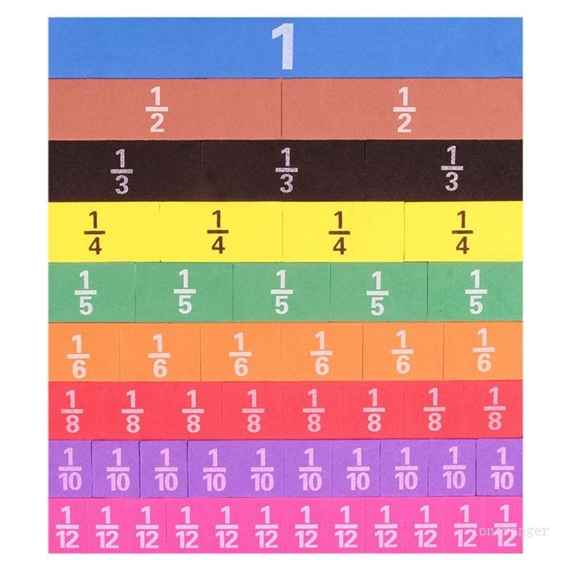 Magnetic  Fraction Tiles Math Toy  Learning Educational Toys